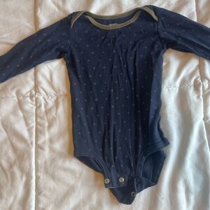 Navy Blue Star Pattern Kids One Piece